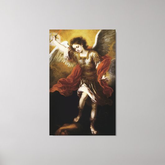 Saint Michael van Murillo Canvas Afdruk (Voorkant)