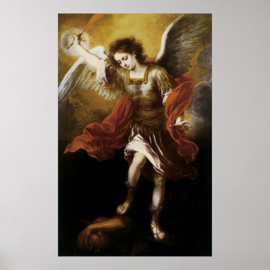Saint Michael van Murillo Poster (Voorkant)
