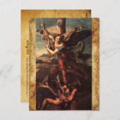 SAINT MICHAEL VANGUISHING SATAN BRIEFKAART (Voorkant / Achterkant)