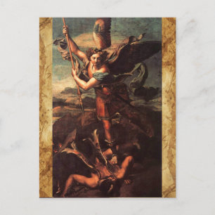 SAINT MICHAEL VANGUISHING SATAN BRIEFKAART