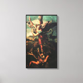 SAINT MICHAEL VANGUISHING SATAN CANVAS AFDRUK (Voorkant)