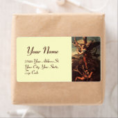 SAINT MICHAEL VANGUISHING SATAN ETIKET (Insitu)