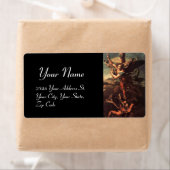 SAINT MICHAEL VANGUISHING SATAN ETIKET (Insitu)