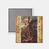 SAINT MICHAEL VANGUISHING SATAN MAGNEET (Voorkant / Achterkant)