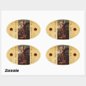 SAINT MICHAEL VANGUISHING SATAN OVALE STICKER (Vel)