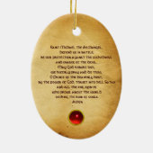 SAINT MICHAEL VANGUISHING SATAN Prayer Keramisch Ornament (Achterkant)