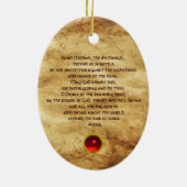 SAINT MICHAEL VANGUISHING SATAN Prayer Keramisch Ornament (Achterkant)