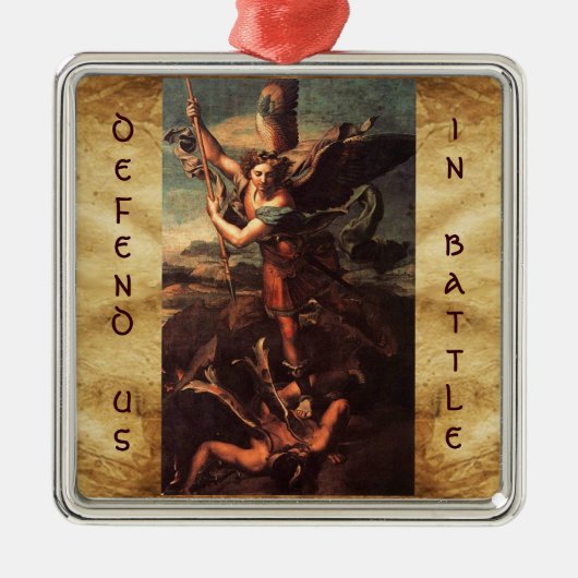 SAINT MICHAEL VANGUISHING SATAN Prayer Metalen Ornament (Voorkant)