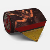 SAINT MICHAEL VANGUISHING SATAN ,Ruby Stropdas (Opgerold)