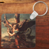 SAINT MICHAEL VANGUISHING SATAN SLEUTELHANGER (Achterkant)