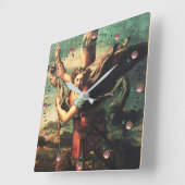 SAINT MICHAEL VANGUISHING SATAN VIERKANTE KLOK (Hoek)