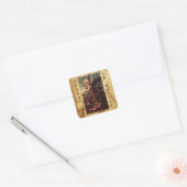 SAINT MICHAEL VANGUISHING SATAN VIERKANTE STICKER (Envelop)