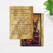 Saint Michael Vanquishing de Devil Prayer Kaart (Bureau)