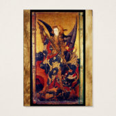 Saint Michael Vanquishing de Devil Prayer Kaart (Achterkant)