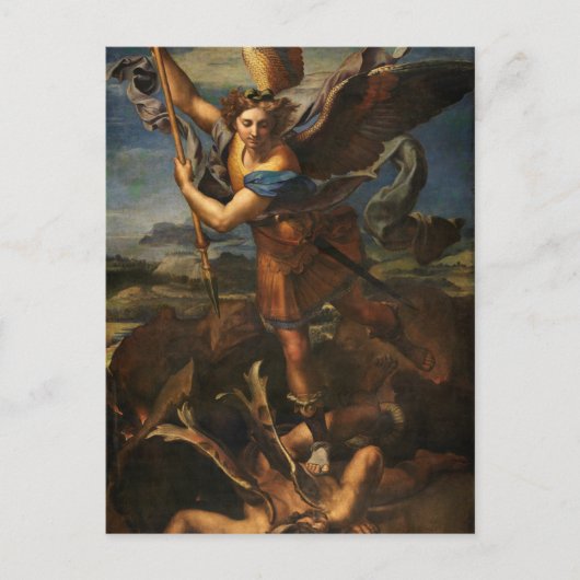 Saint Michael Vanquishing Satan Briefkaart (Voorkant)