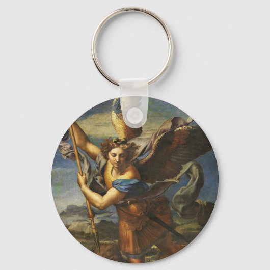 Saint Michael Vanquishing Satan door Raphael Sleutelhanger (Voorkant)