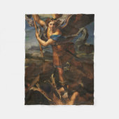 Saint Michael Vanquishing Satan Fleece Deken (Voorkant)