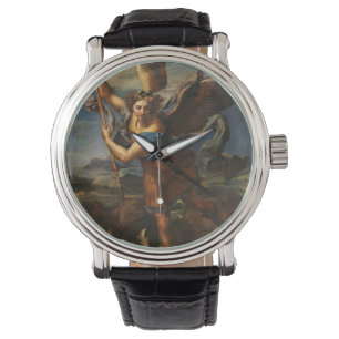 Saint Michael Vanquishing Satan Horloge