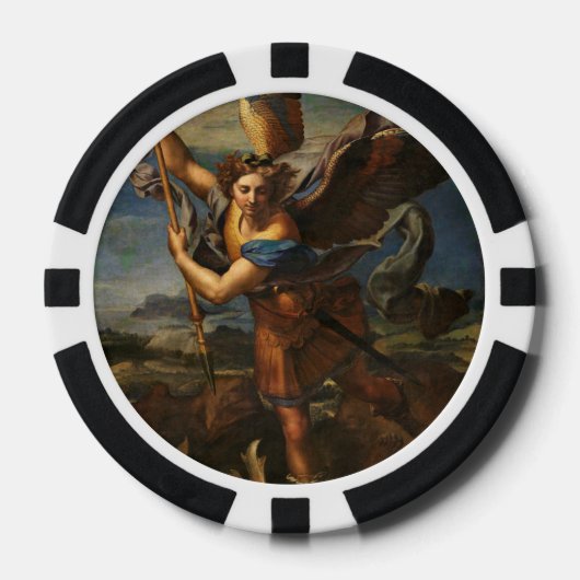 Saint Michael Vanquishing Satan Pokerchips (Voorkant)