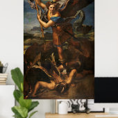 Saint Michael Vanquishing Satan Poster (Thuiskantoor)