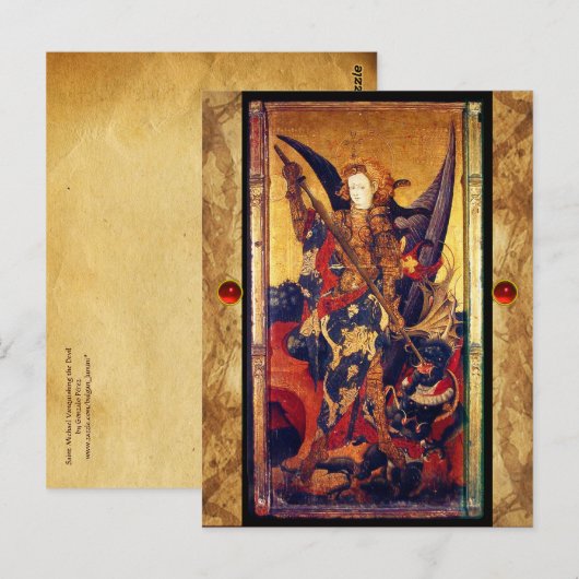 Saint Michael Vanquishing the Devil Briefkaart (Voorkant / Achterkant)