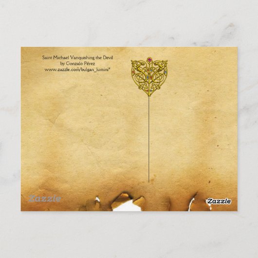 Saint Michael Vanquishing the Devil Briefkaart (Achterkant)
