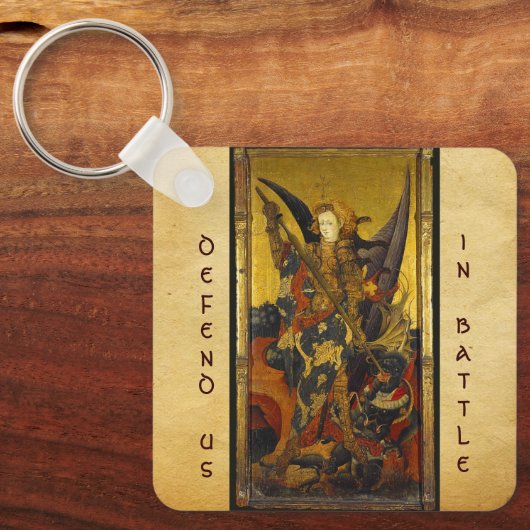 Saint Michael Vanquishing the Devil Sleutelhanger (Voorkant)