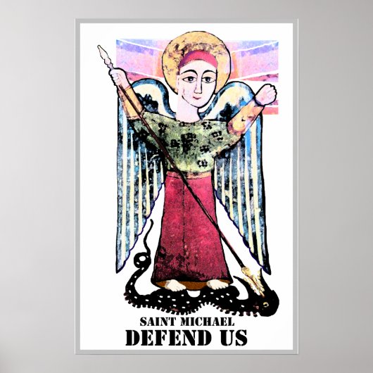 Saint Michael vecht tegen de draak Poster (Voorkant)