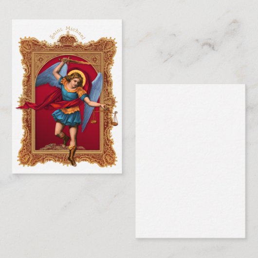 Saint Michael, verdedig ons Visitekaartje (Voorkant / Achterkant)