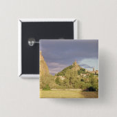 Saint Michel d'Aiguilhe, de Rocher Vierkante Button 5,1 Cm (Voorkant /achterkant)