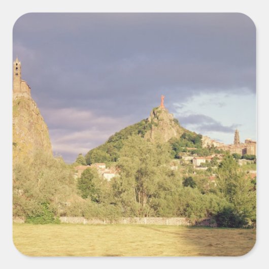 Saint Michel d'Aiguilhe, de Rocher Vierkante Sticker (Voorkant)