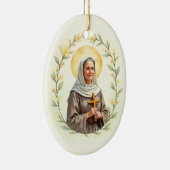 Saint Monica God's Peace and Blessings Scripture Keramisch Ornament (Rechts)