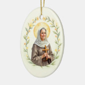 Saint Monica God's Peace and Blessings Scripture Keramisch Ornament (Links)