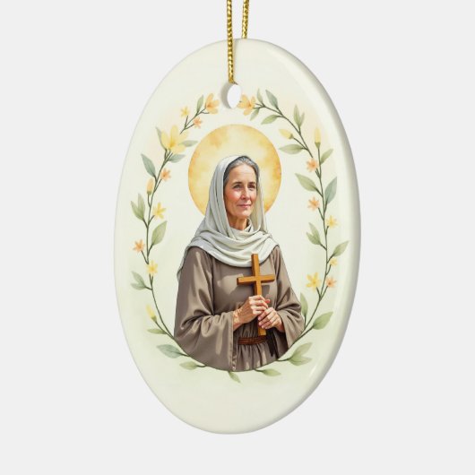Saint Monica God's Peace and Blessings Scripture Keramisch Ornament (Links)