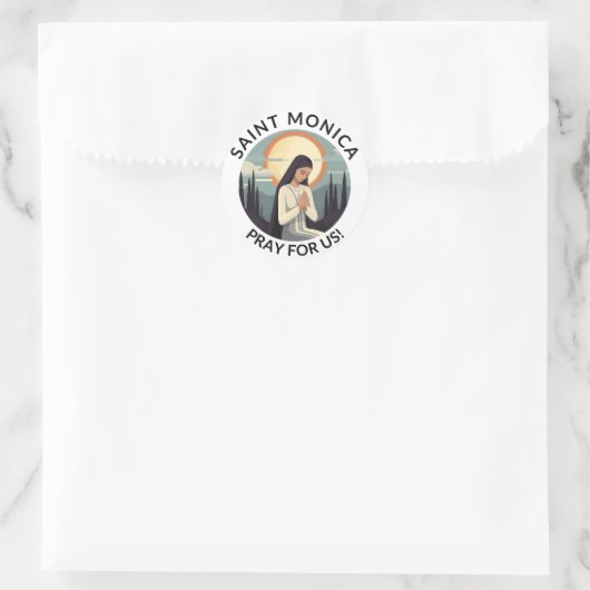 Saint Monica Ronde Sticker (Tas)