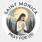 Saint Monica Ronde Sticker (Voorkant)