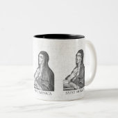 Saint Monica Tweekleurige Koffiemok (Voorkant rechts)