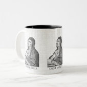 Saint Monica Tweekleurige Koffiemok (Voorkant links)