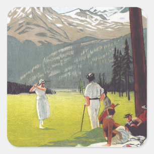 Saint Moritz door Emil Cardinaux Vierkante Sticker