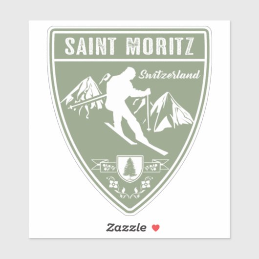 Saint Moritz Zwitserland Sticker (Vel)