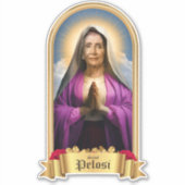 Saint Nancy Pelosi Gebedskaars Sticker (Voorkant)