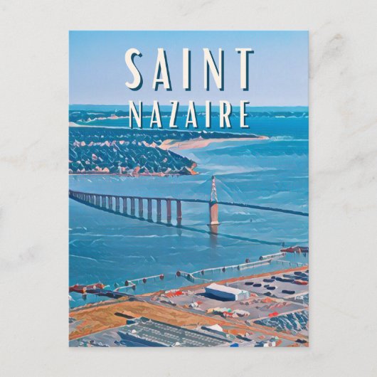 Saint Nazaire Photo Vintage Briefkaart (Voorkant)