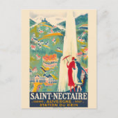 Saint-Nectaire France Vintage Poster Briefkaart (Voorkant)