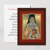 Saint Nektarios Prayer Kaart (Voorkant / Achterkant)