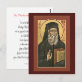 Saint Nektarios Prayer Kaart (Voorkant / Achterkant)