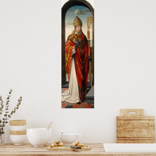 Saint Nicholas - Gerard David Fine Art Poster (Keuken)