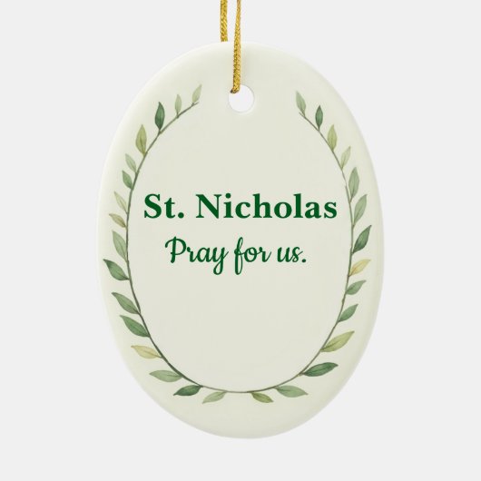Saint Nicholas God's Peace and Blessings Scripture Keramisch Ornament (Achterkant)