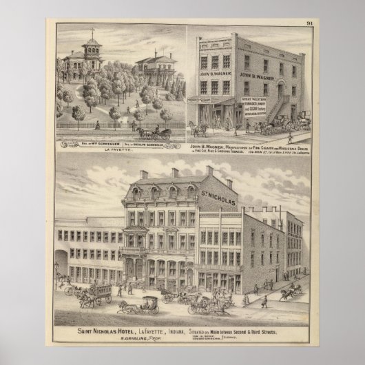 Saint Nicholas Hotel, La Fayette Poster (Voorkant)