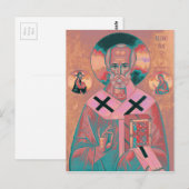 Saint Nicholas Icon Briefkaart (Voorkant / Achterkant)