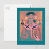 Saint Nicholas Icon Briefkaart (Voorkant / Achterkant)